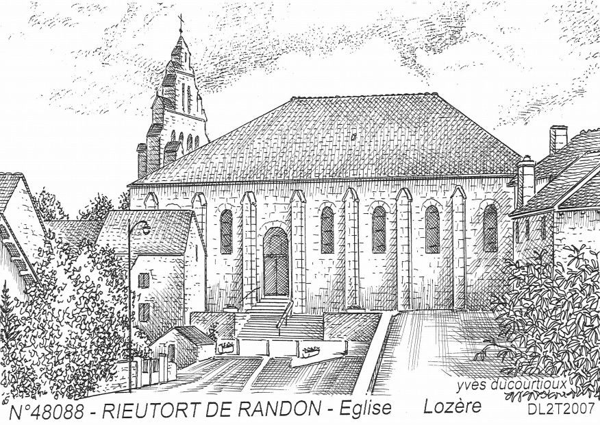 N 48088 - RIEUTORT DE RANDON - église